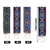 3Pcs Vintage Polyester Ribbon Keychain KEYC-TAC00048-3