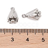 Brass Pendants with Clear Glass Rhinestone KK-N254-66P-3