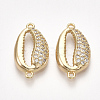 Brass Cubic Zirconia Links KK-S350-378-1