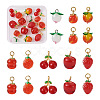 Spritewelry 16Pcs 8 Style Handmade Lampwork Pendants LAMP-SW0001-01-1