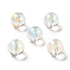Two Tone UV Plating Rainbow Iridescent Acrylic Beads TACR-D010-03A-2