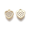 Brass Micro Pave Clear Cubic Zirconia Charms KK-R134-011-NF-2