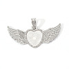 Alloy Pendant Cabochon Settings X-PALLOY-S107-002P-RS-1
