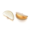 Brass Ribbon Crimp Ends X-KK-G380-02G-2