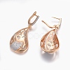 Brass Micro Pave Cubic Zirconia Jewelry Sets SJEW-F189-05KCG-4