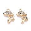 Rack Plating Alloy Rhinestone Pendants X1-PALLOY-T091-27A-G-1