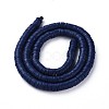 Flat Round Handmade Polymer Clay Beads CLAY-R067-6.0mm-35-2