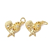 Brass Micro Pave Cubic Zirconia Pendants KK-A271-02E-G-1