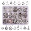 Tibetan Silver Anchor & Helm Pendants TIBEP-PH0004-15AS-1