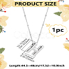 1pc Brass Chain with Alloy Letter Pendants Necklaces NJEW-LP0001-41H-P-2