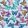 24Pcs 6 Colors Printed Alloy Pendants ENAM-SZ0002-13-3