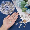 PandaHall Elit 165pcs 10 Style Moon & Star Alloy Ring Pendants and Links Connector FIND-PH0006-44-6