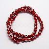 Handmade Evil Eye Lampwork Round Bead Strands LAMP-L055-8mm-10-2
