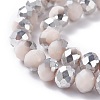 Electroplate Opaque Glass Beads Strands EGLA-A034-P4mm-M08-3
