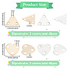 80Pcs 4 Style Brass Chandelier Component Link KK-BC0009-70-2
