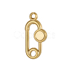 304 Stainless Steel Pendants Cabochon Setting STAS-OY009-55G-3