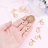 10Pcs Brass Micro Pave Clear Cubic Zirconia Toggle Clasps KK-BBC0025-28-3
