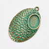 Tibetan Style Alloy Pendant Cabochon Settings X-PALLOY-F187-45ABG-1