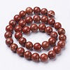 Natural Red Jasper Round Beads Strands X-GSR10mmC011-3