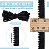 25M 2 Colors Flat Polyester Elastic Cord with Flower Edge OCOR-BC0006-90-2