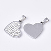 201 Stainless Steel Pendants STAS-N089-97P-2