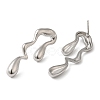 Rack Plating Brass Melting Teardro Dangle Stud Earrings for Women EJEW-Z019-01P-2