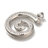 Rack Plating Brass Micro Pave Cubic Zirconia Pendants KK-I720-54P-2