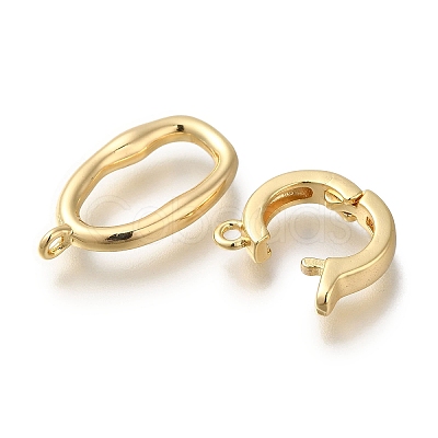 Brass Fold Over Clasps KK-H480-15G-1