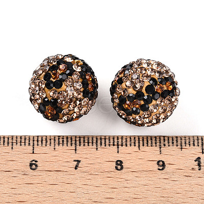 Polymer Clay Pave Rhinestone Beads RB-T018-02A-1