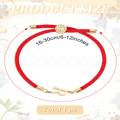 1Pc Adjustable Nylon Cord Slider Bracelets for Women BJEW-LP0001-32R-02-1