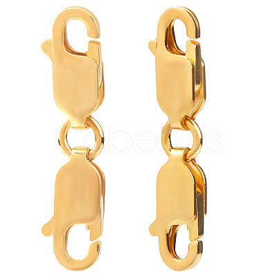 2Pcs 925 Sterling Silver Lobster Claw Clasps STER-BBC0007-02-1