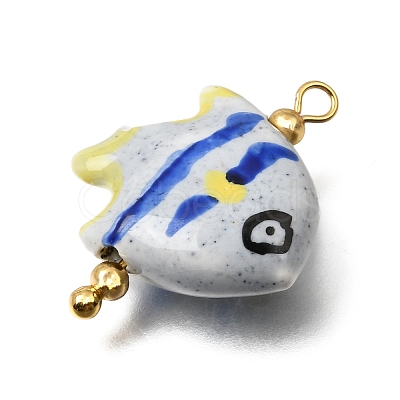 Ocean Themed Hand Painted Ceramic Porcelain Pendants PR-CBA0027-05G-01-1