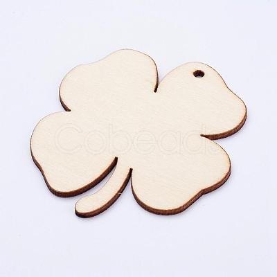 Undyed Wood Blank Tag Big Pendants WOOD-P010-02I-1