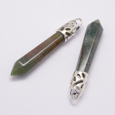 Natural Indian Agate Big Pointed Pendants G-D860-C34-P-1