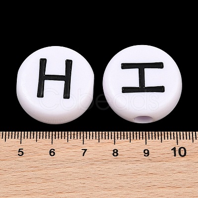 Opaque White Acrylic European Beads AC-CBA3BDD-01H-1