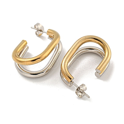 PVD Vacuum Plating 202 Stainless Steel Hoop Earring EJEW-H003-17GP-1