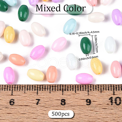 500Pcs Baking Paint Glass Seed Beads SEED-PA0001-05A-1