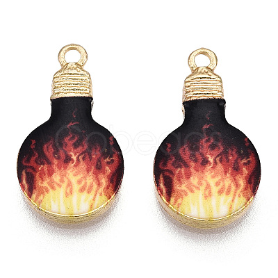 Printed Alloy Enamel Pendants ENAM-N056-178-03-1