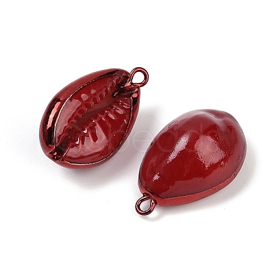 Spray Painted Natural Cowrie Shell Pendants SHEL-K006-49-1