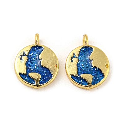 Rack Plating Brass Charms KK-R153-09G-1