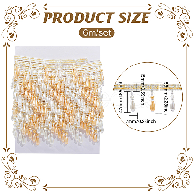 6M Polyester Fringe Trimming AJEW-GL0002-70-1