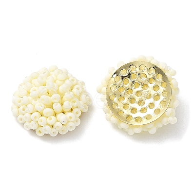 Glass Seed Beaded Cabochons FIND-G058-02E-1