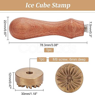 Olycraft 1Pc Brass Stamp Head DIY-OC0008-35A-1