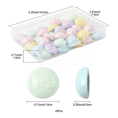 40Pcs Plastic Cabochons FIND-FS0004-35B-1