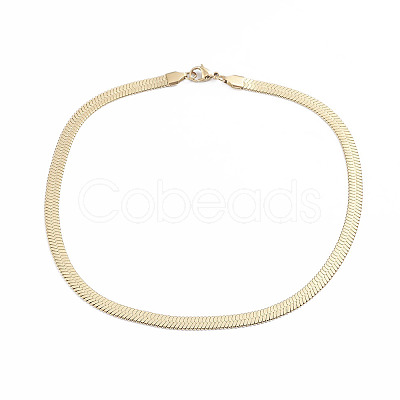 Unisex 304 Stainless Steel Herringbone Chains Necklaces NJEW-L173-011-G-1