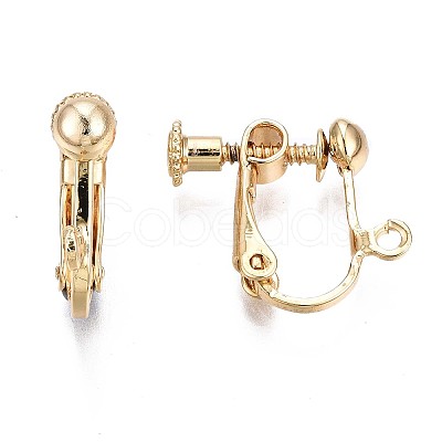 Brass Clip-on Earring Findings X-KK-Q764-029-1
