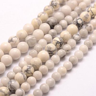 Natural Howlite Beads Strands G-E380-08-6mm-1