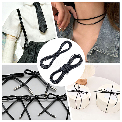 4 Yards 2 Styles Flat PU Leather Cord WL-CL0001-27-1