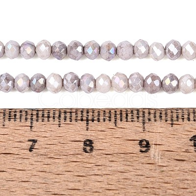 Anti-Tarnish Electroplate Rondelle Glass Beads Strands EGLA-T021-3mm-17-01-1