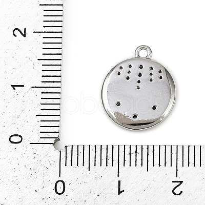 Brass Micro Pave Clear Cubic Zirconia Pendants KK-L238-29P-1